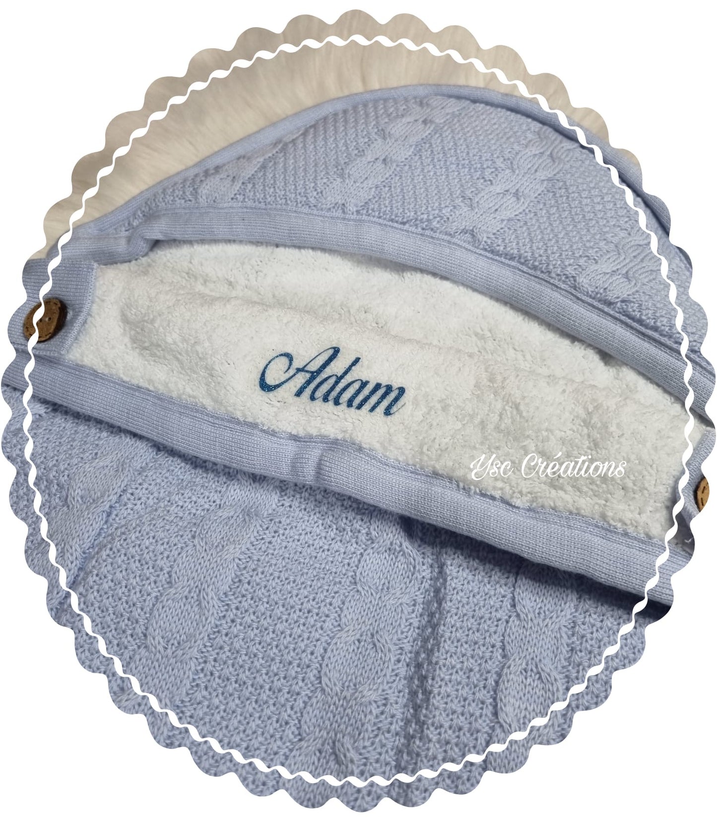 Nid d’ange personnalisé flocage prénom