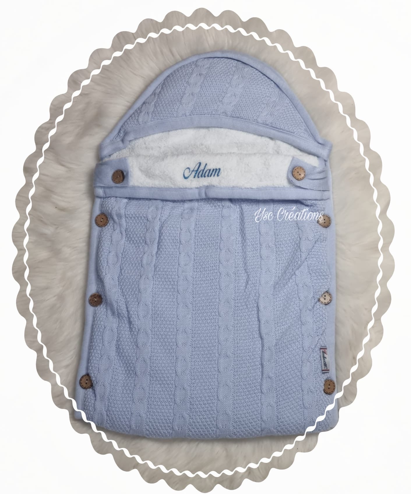 Nid d’ange personnalisé flocage prénom