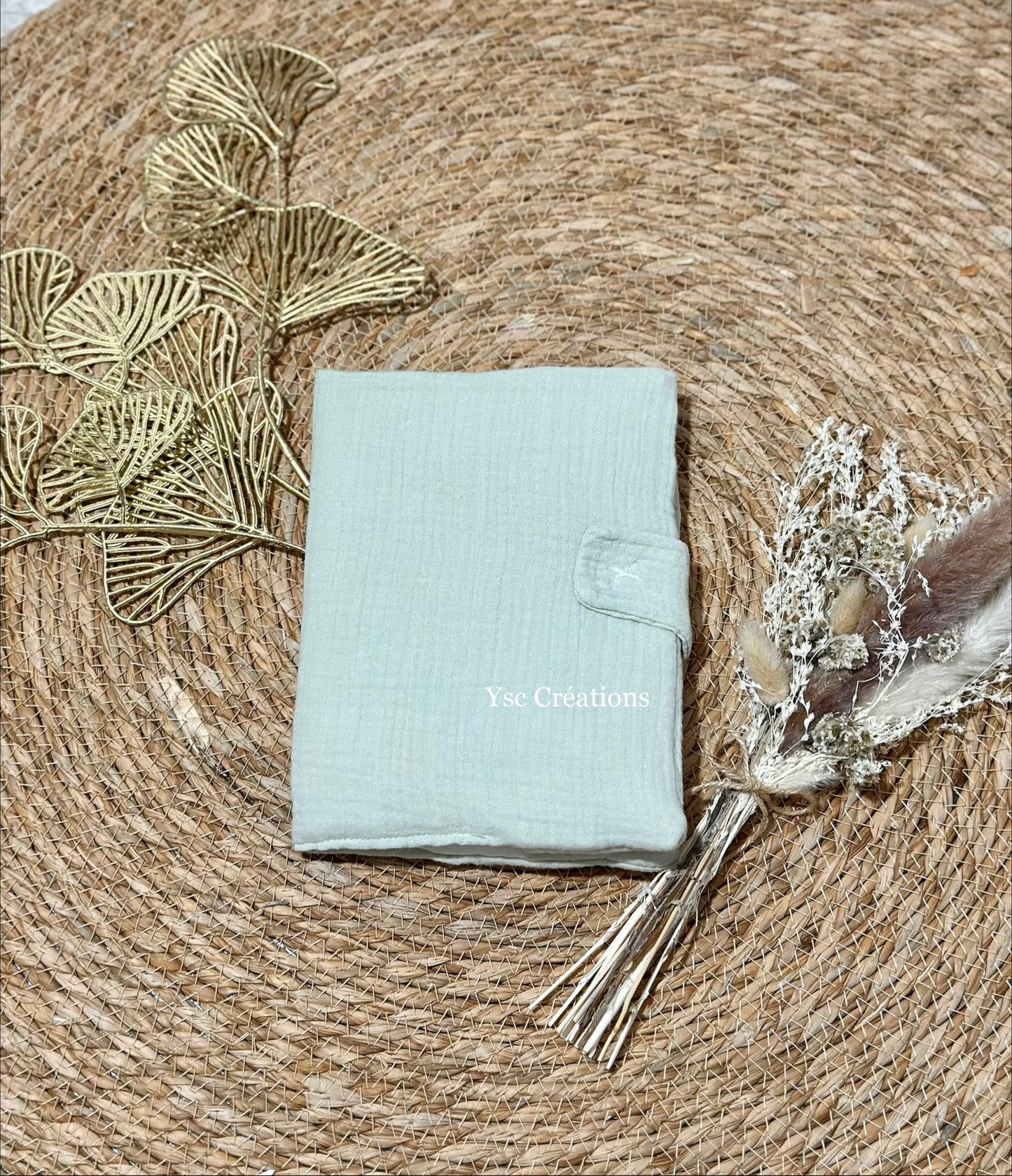 Protège carnet de santé bébé personnalisé – Gaze de coton