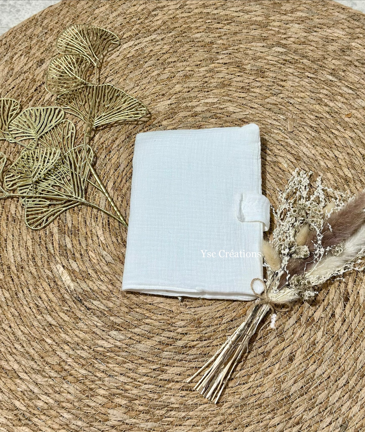 Protège carnet de santé bébé personnalisé – Gaze de coton