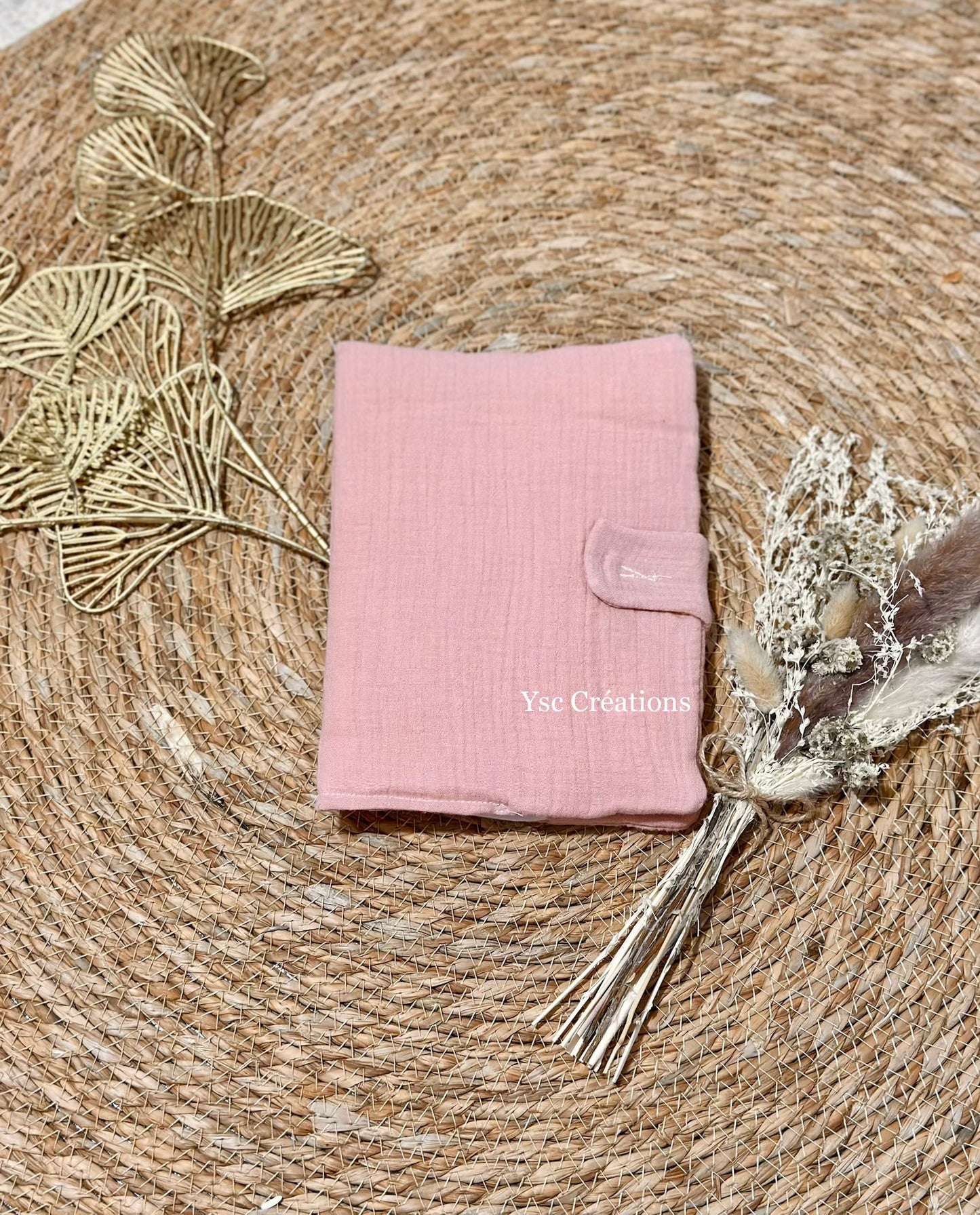 Protège carnet de santé bébé personnalisé – Gaze de coton