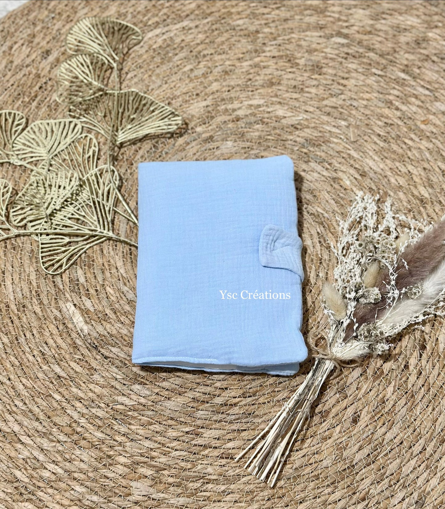 Protège carnet de santé bébé personnalisé – Gaze de coton