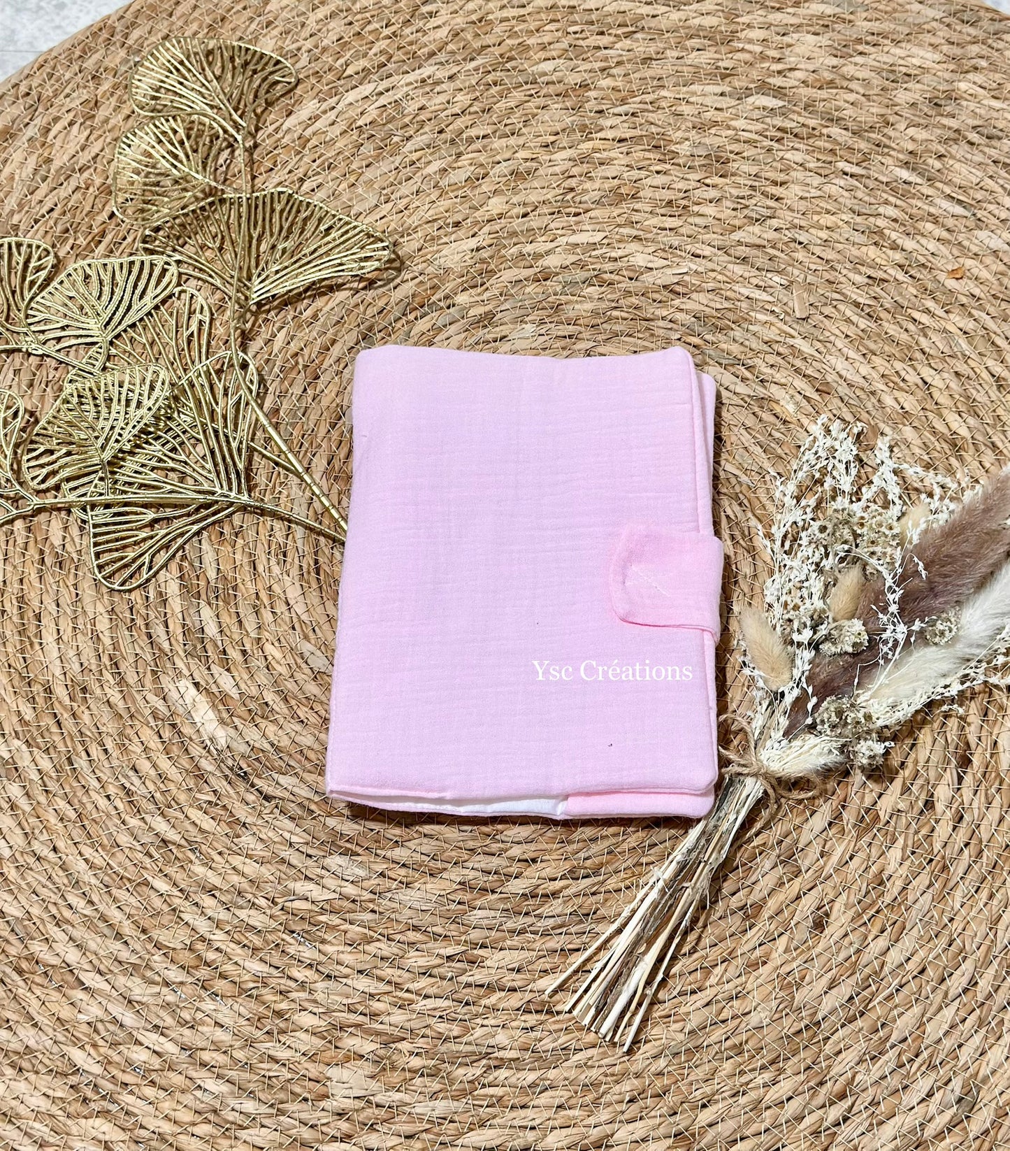 Protège carnet de santé bébé personnalisé – Gaze de coton