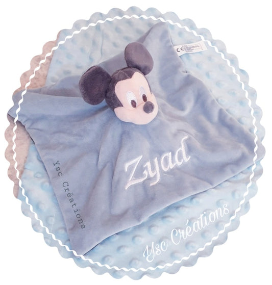 Doudou Disney personnalisé – Minnie ou Mickey avec prénom brodé